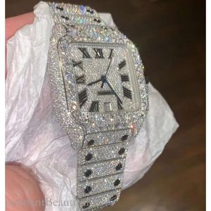 Out Diamond Moissanite Iced Designer herenhorloge voor heren Hoge kwaliteit automatisch uurwerkhorloges Orologio.Montre 44975 Es