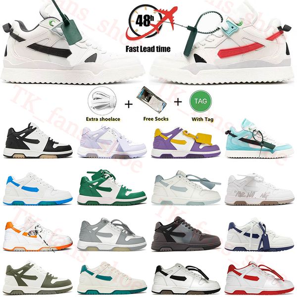 Out Of Office Casual Chaussures Plateforme Baskets Hommes Femmes Sneaker Offes Blanc Éponge Mid Top Mocassins Bas Noir Blanc Bleu Rouge OOO Semelle En Caoutchouc Skateboard Luxe 35-46