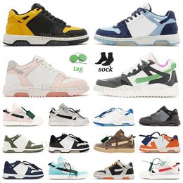 Out Of Office Shoes Low Top Offs Chaussures Casual Designer OOO Femmes Hommes Midtop Éponge Rose Vert Flèches Motif Luxe Cuir Plateforme Mocassins Vintage Baskets Plates