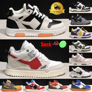 Out of Office Sneakers Heren Dames Casual Schoenen OOO Panda Zwart Grijs Blauw Oranje Modeontwerper Luxe Lederen Trainers Maat 36-45