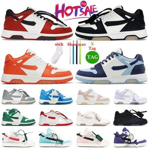 Fuera de la oficina Entrenadores Low Tops Offes Zapatos casuales OOO Negro Blanco Azul Vintage Distressed Mid Top Esponja Off Designer Plataforma Hombres Mujeres Mocasines Zapatillas de deporte