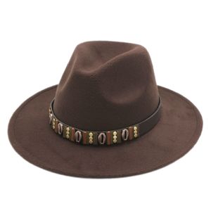 outback zomer lente street beach party minnaar panama hoge hoed wol blend fedora stijve brede platte rand trilby sale cap maat 5658cm