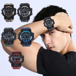 Outdoor 30m Waterdichte sporten Mannen kijken Paar Mode Heren Multifunctionele LED Elektronische horloges voor G Style Shock 220121
