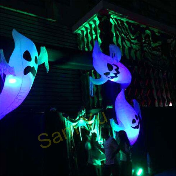 Arco inflable de Halloween para exteriores, 5 m, 16,4 pies de alto, con luz LED, para decoración de escenario de discoteca, concierto de Halloween, 2023