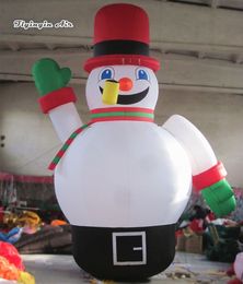 Extérieur 6m 19,7ft de haut géant publicitaire Modèle de neige gonflable 3m / 6m blanc de neige hivernal avec impression personnalisée pour décoration de Noël