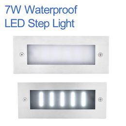 Extérieur 7W LED luminaire souterrain marche/escalier lampe enterrée étanche paysage chemin blanc cour escaliers coins Villas usalight