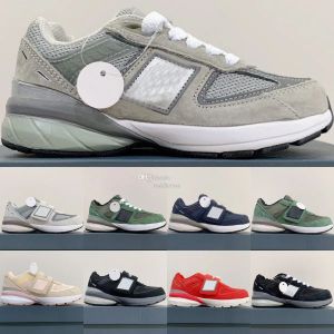 Extérieur 990S Kids Sneakers Designer 990 Chaussures pour tout-petits enfants Casual Boys Girls Trainers Youth Hook Loop Laceup Sport Kid Shoe Gray Re