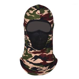 Outdoor Actieve Camouflage Balaclava Volledige Gezicht Masker War Game Fietsen Hunting Army Helm Liner Tactical Cap Sjaal Caps Maskers
