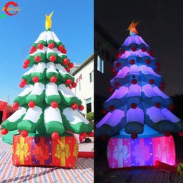 Outdoor Activiteiten 10mh (33ft) met ventilator Gigantische verlichting opblaasbare kerstboomklaring verkoop Xmas Decoration inflatables luchtballon usa stock