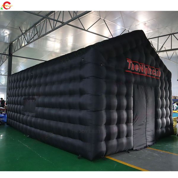 Actividades al aire libre 10x6x4.5mH (33x20x15ft) Iluminación LED gigante portátil club nocturno tienda de discoteca con soplado de aire Tienda inflable para fiestas en forma de cubo a la venta