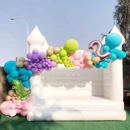 Actividades al aire libre 13x13ft Boda inflable Bounce de la casa blanca Fiesta de cumpleaños Castillo de hinchazón