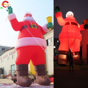 Activités de plein air nouveau Père Noël gonflable géant 10 m 33 pieds de hauteur grande réplique rouge du père Noël pour la décoration de Noël