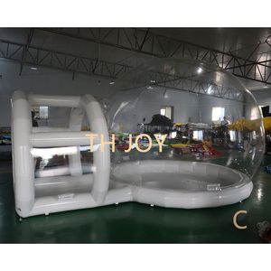 Outdoor activiteiten 2024 nieuwste 3m dia + 2m tunnel koepeltent PVC buiten globe camping clear opblaasbare bubble huis voor bruiloft party001