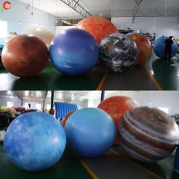 Activités de plein air 3mD (10 pieds) allumant des balles d'air de système solaire de ballon gonflable de neuf planètes à vendre