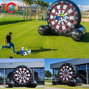 Buitenactiviteiten 5mH (16,5ft) met 6ballsl gigantische opblaasbare voetbalvoet Darts kinderen en volwassenen Schoppend dartbord Carnaval Sportspellen