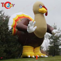 activités de plein air 6m 20ft Publicité Gonflables géants Turquie Ballon Gonflable Animal Mascotte Modèle de Poulet Exploser la Turquie pour la décoration du Jour de Thanksgiving