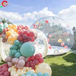 Atividades ao ar livre frete grátis inflável grande bolha tenda casamento bolha casa para acampar com ventilador-2