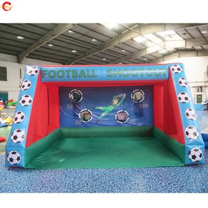 Outdoor Activiteiten Gratis deurschip 4x3m opblaasbaar voetbalvoetbal Doel Shootout Doel Giant Carnival Sport Games
