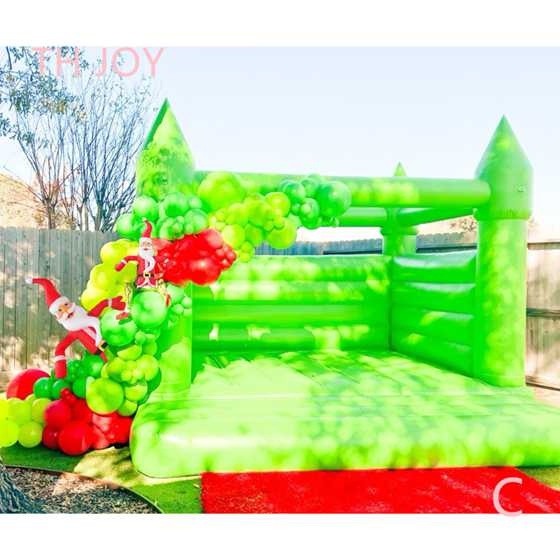 outdoor activities inflatable wedding bouncer house commercial green Chrirstmas bouncy caslte party moonwalK house for adults N kids