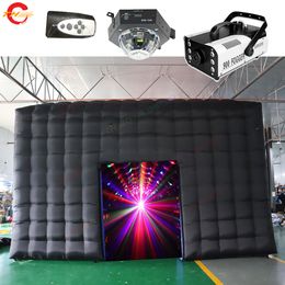 Actividades al aire libre Cubo cuadrado 8x8m Tienda de club nocturno gigante Carpa de discoteca inflable Carpa de fiesta de cubo para la venta