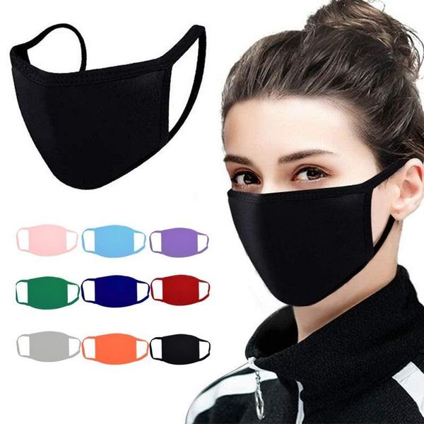 Adultos al aire libre Cara de algodón PM2.5 Mascaras Respiración Lavable Reutilizable Color Puro Máscara Anti Dust Botes Botes Botes Tarlop Designer Lamy