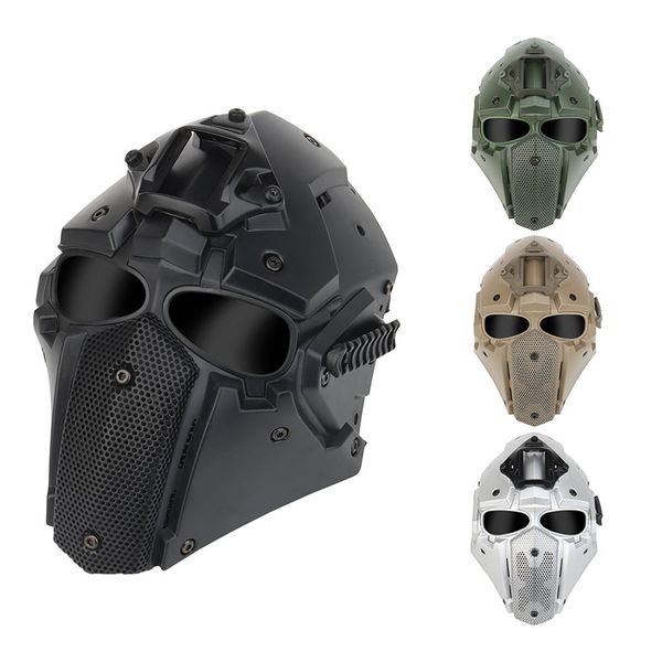 Casco táctico Máscara facial completa rápida Airsoft al aire libre Cabezal de tiro Equipo de protección facial NO03-126