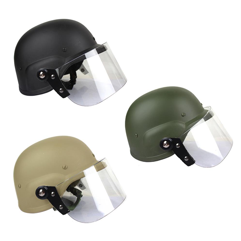 Casco de tiro Airsoft para exteriores, equipo de protección para la cabeza, casco ABS táctico estilo M88 con gafas, NO01-054270e