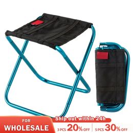 Aluminium extérieur alliage portable pliant pliant tabouret de camping mini chaise de pêche de rangement meuble ultralier 240407
