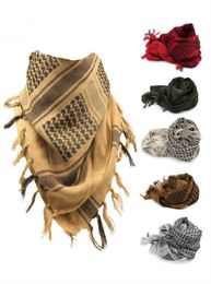 Outdoor Arabische vierkante sjaal sjaal 100 katoen militaire tactische woestijn sjaals camping winddichte bandanas man vrouw tulband y09113617171
