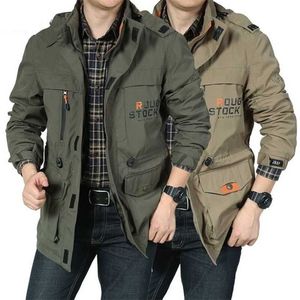 Costume d'assaut en plein air hiver peluche épais manteau pour hommes coupe-vent imperméable alpinisme grande veste de travail multi-poches 211217