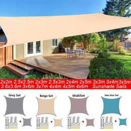 Auvents extérieurs imperméable à l'eau pare-soleil voile jardin auvent pour terrasse voiture toile auvent Rectangle piscine abri soleil parasol voile 240309