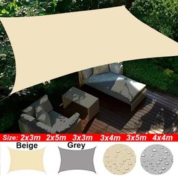 Auvents extérieurs Awnings imperméables du soleil de soleil Sail jardin canopi pour terrasse canevas auvent rectangle piscine du soleil de soleil de soleil voile 5 240417