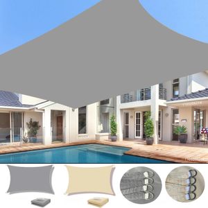 Auvents extérieurs Awnings étanche du soleil de soleil Sail jardin canopi pour terrasse canevas auvent rectangle piscine du soleil de soleil