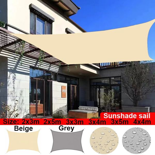 Auvents extérieurs Awnings étanche du soleil de soleil Sail jardin canopi pour terrasse canevas auvent rectangle piscine du soleil