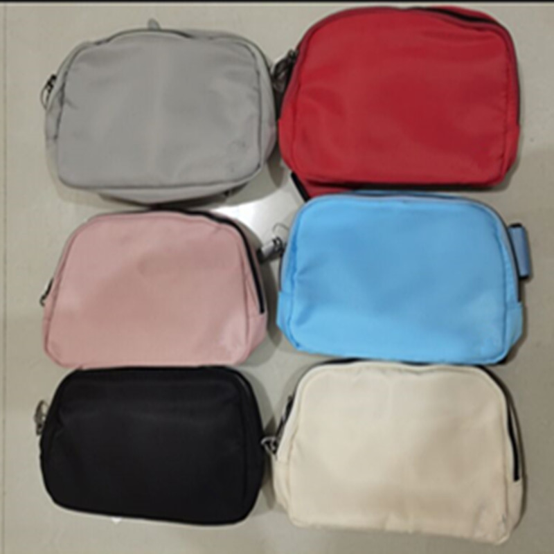 Lu açık çantalar kadın erkekler bel tasarımcı çanta spor salonu elastik ayarlanabilir kayış fermuarlı fanny paketi yeni