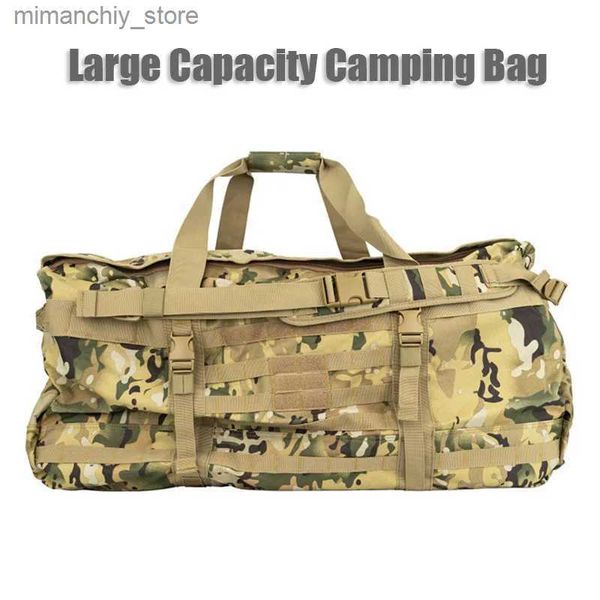 Outdoor Bags 106L Super Capacité Camping Sac En Plein Air Militaire Tactique Bagage Sac 600D Nylon Sac À Bandoulière Étanche Grand Voyage Sac À Dos Q231129