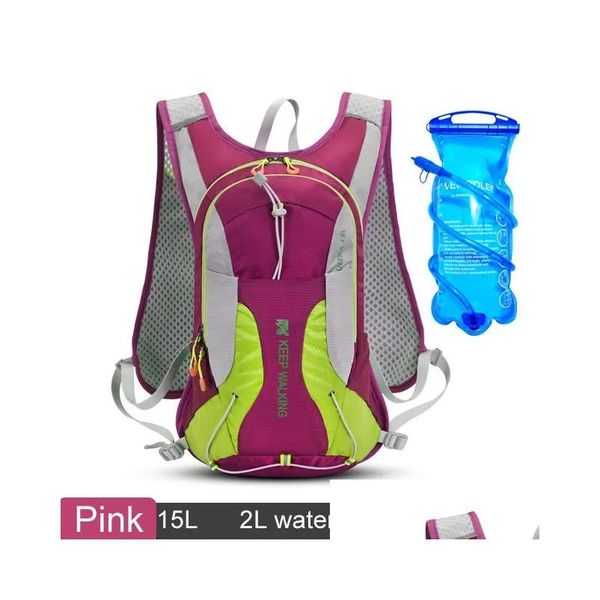 Bolsas al aire libre 15L Sport Bag Sports Mochila para hombres Hidratación de chalecos de hidratación para correr ciclismo 400ml2l Water7725679 Drop entrega OT0UD