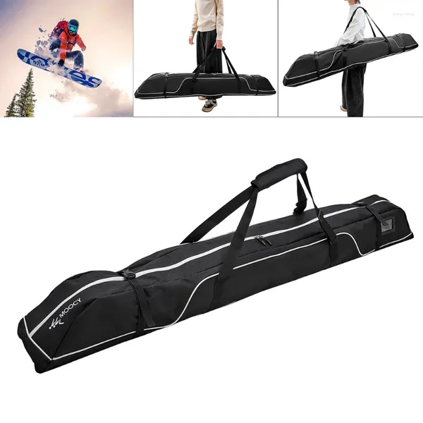 Sacs de plein air 192cm Snowboard Carry Sac à main à bandoulière imperméable à l'eau de ski résistant à l'usure réglable pour équipement de neige et accessoires