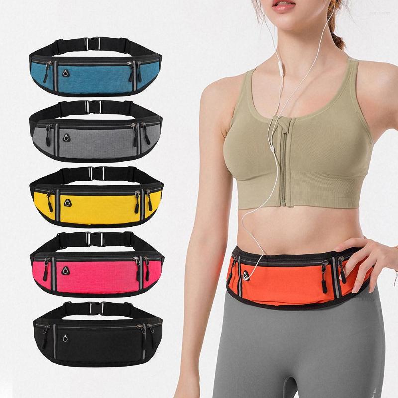 Outdoor-Taschen 1PC Sport Taille Tasche Reflektierende Streifen Fitness Handy Unisex Wasserdicht Unsichtbare Laufgürtel