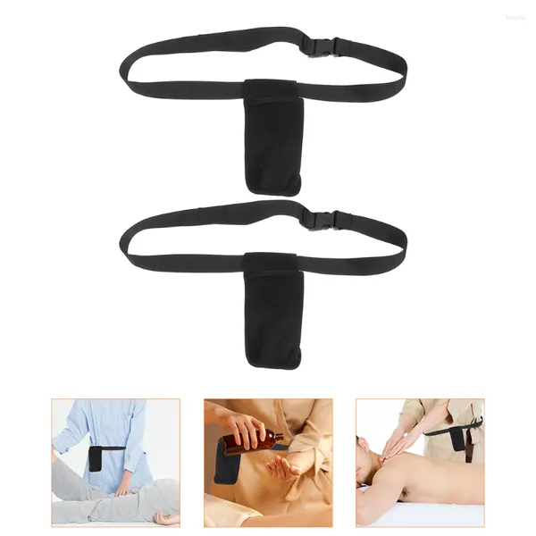 Sacs en plein air 2 PCS Masseur Fanny Pack Bouteille Holster Masseur Huile Essentielle Sac Lotion Taille Organisateur Étui De Protection Réglable Transport