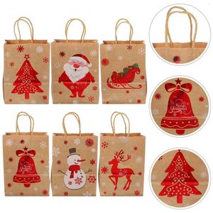 Bolsas al aire libre 24pcs Envoltura de regalos de Navidad Almacenamiento de compras Bolsas de regalo de mano