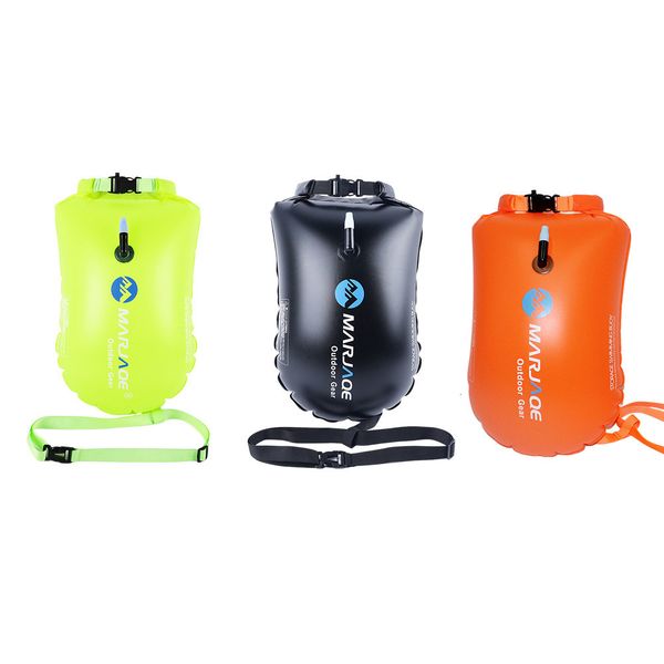 Bolsas al aire libre 2L5L10L20L40L Bolsa seca impermeable Rafting ligero Flotador de natación inflable con cinturón 12KG Flotabilidad Natación 230617