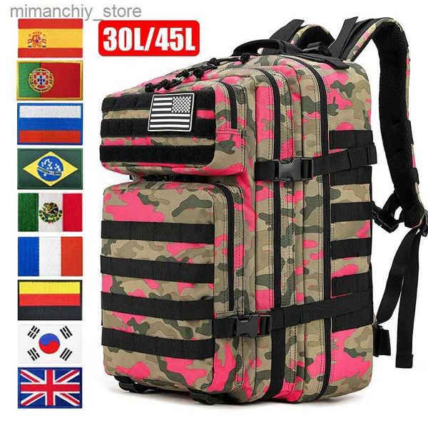 Outdoor Bags 30L/45L 3D sac à dos tactique hommes attaque militaire sac à dos 900D Oxford étanche sac de voyage en plein air randonnée sur le terrain sac de Camping Q231130