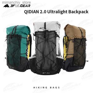 Outdoor Bags 3F UL GEAR 45L QIDIAN2.0 sac à dos de Camping ultraléger mode femmes/hommes sac de Sport en plein air sac respirant en Nylon imperméable Q231130