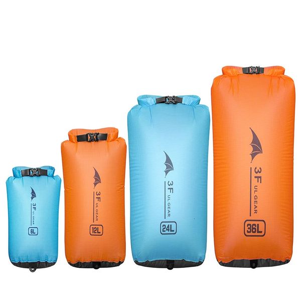 Bolsas al aire libre 3F UL GEAR Bolsa de deriva cuadrada impermeable para rafting Deportes Almacenamiento flotante Kits de viaje plegables 36L 24L 12L 6L 231128