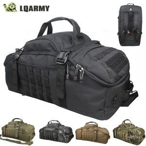 Bolsas al aire libre 40L 60L 80L Viaje a prueba de agua Equipaje de gran capacidad Hombres Duffel Bag Tote Weekend Military 230822