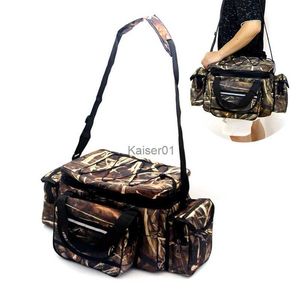 Bolsas al aire libre 50*30*25 cm Nylon gran bolsa de pesca impermeable capacidad multiusos bolsa de aparejos de pesca bolsa de red de pesca al aire libre de dos capas