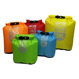 Outdoor Tassen 6/12 / 24L Waterdichte Dry Bag Pack Sack Zwemmen Raften Kajakken River Trekking Drijvende Zeilen Varen Sneldrogend