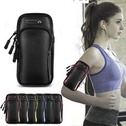 Buitenzakken 6.5 inch multifunctionele sport gym arm tas fitness lopen fietsen mobiele telefoon waterdichte nylon polszak