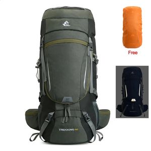 Outdoortassen 60L Campingrugzak Reissporttas met regenhoes Klimmen Bergbeklimmen Trekkingrugzak Wandelen Schoudertas Heren 231109